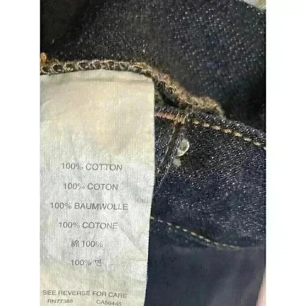J Crew Jeans Mens 36x34‎ Slim Straight Denim Style 29243 Classic Dark Wash